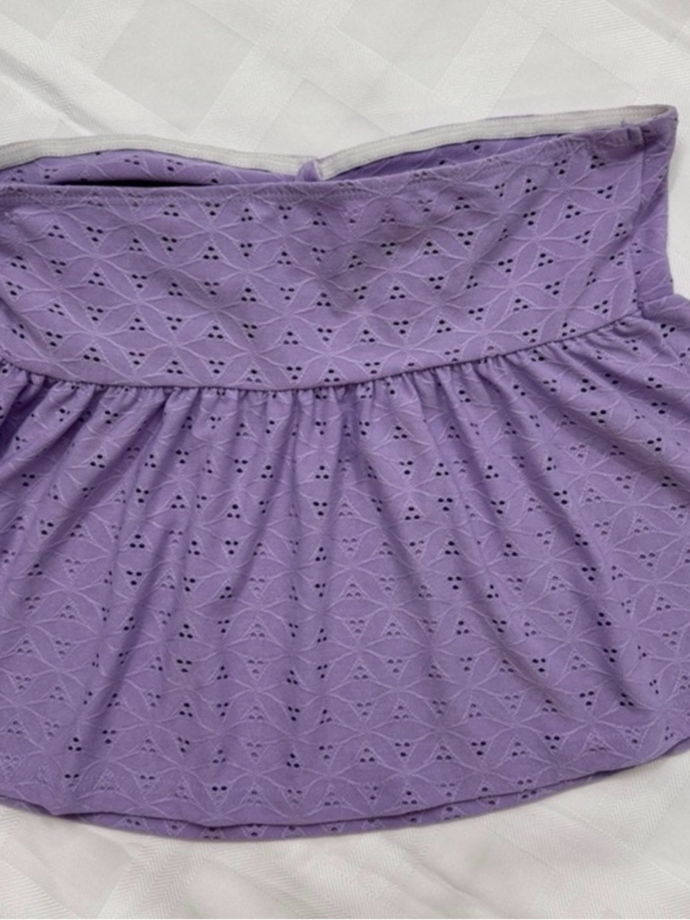 SHEIN Pink & Purple Eyelet, Blue Tie-Front Strapless Tops & White V-Neck Cami - Picture 15 of 15
